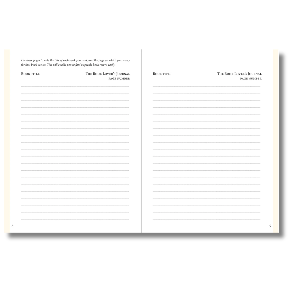Book Lover's Journal