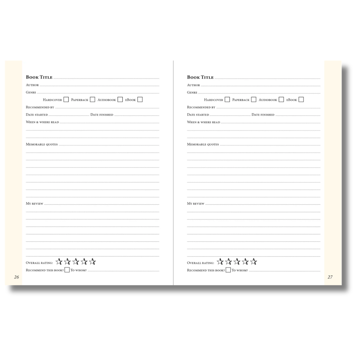 Book Lover's Journal