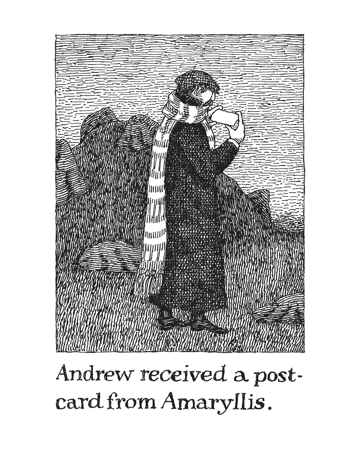 Edward Gorey "The Helpless Doorknob" 2027 Mini Wall Calendar