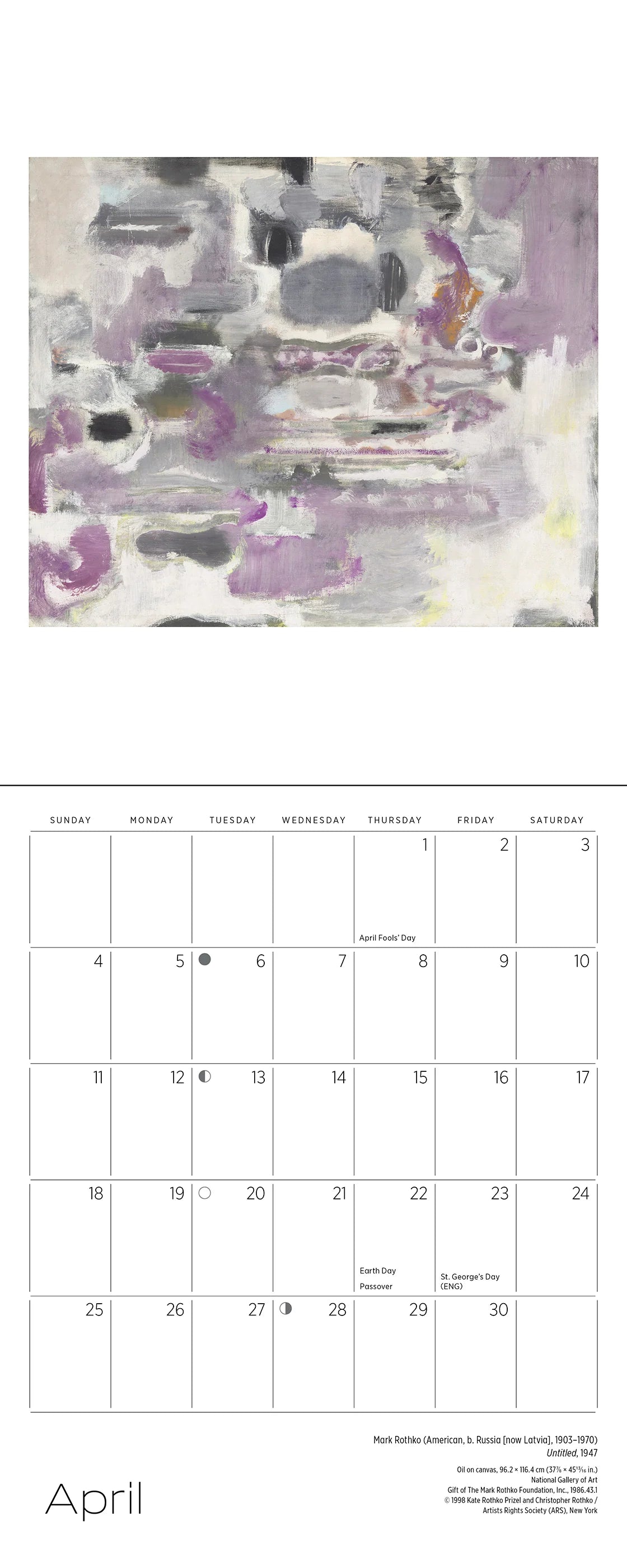 Rothko 2027 Mini Wall Calendar