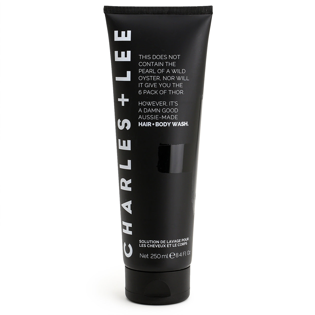 Charles and Lee black tube of Hair and Body Wash 250ml
