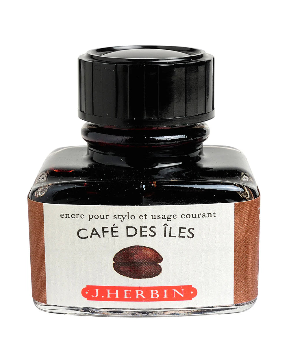 Jacques Herbin La Perle des Encres Writing Ink 30ml - Café des îles (Island Coffee)