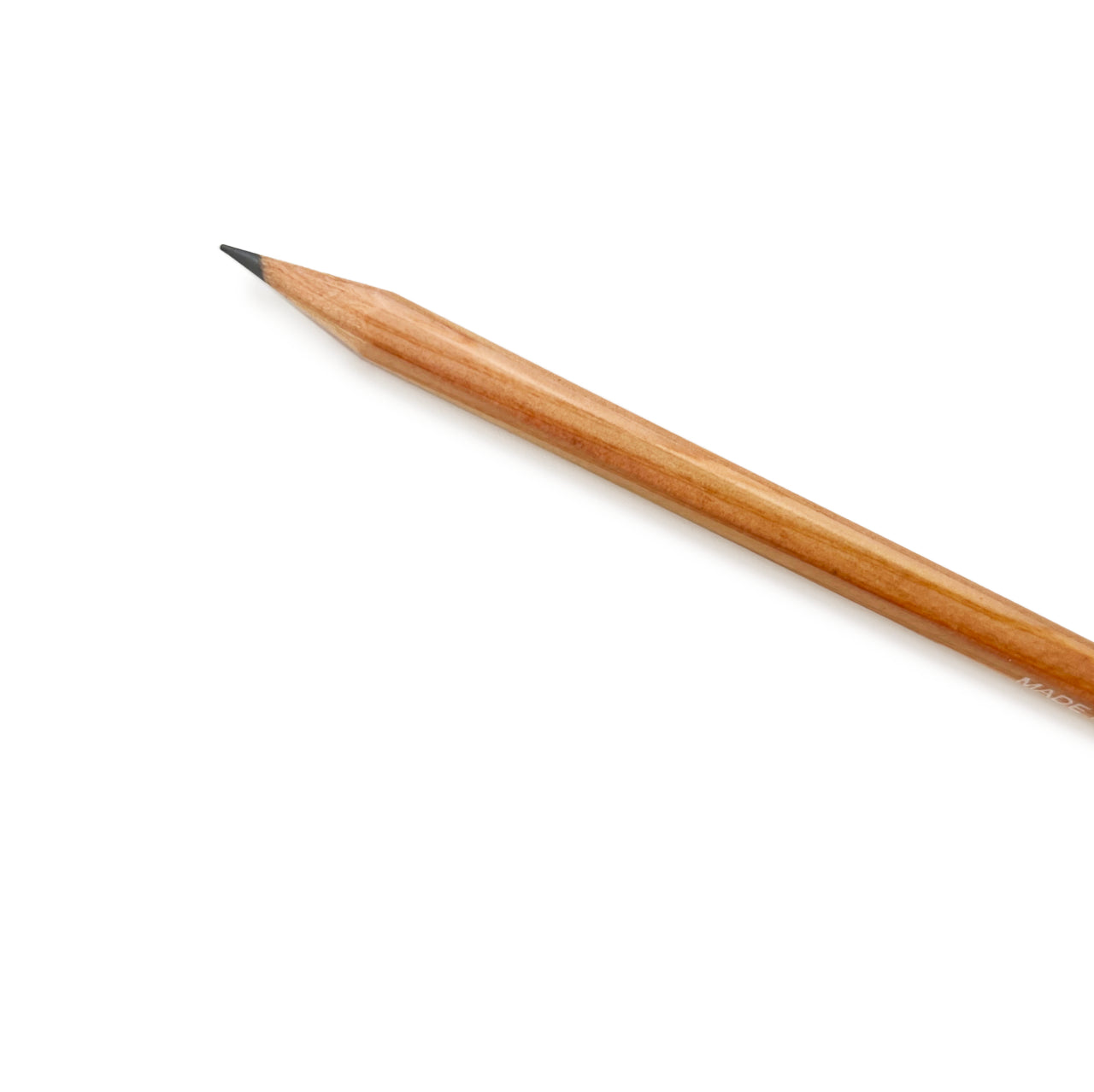 Wooden pencil on a white background