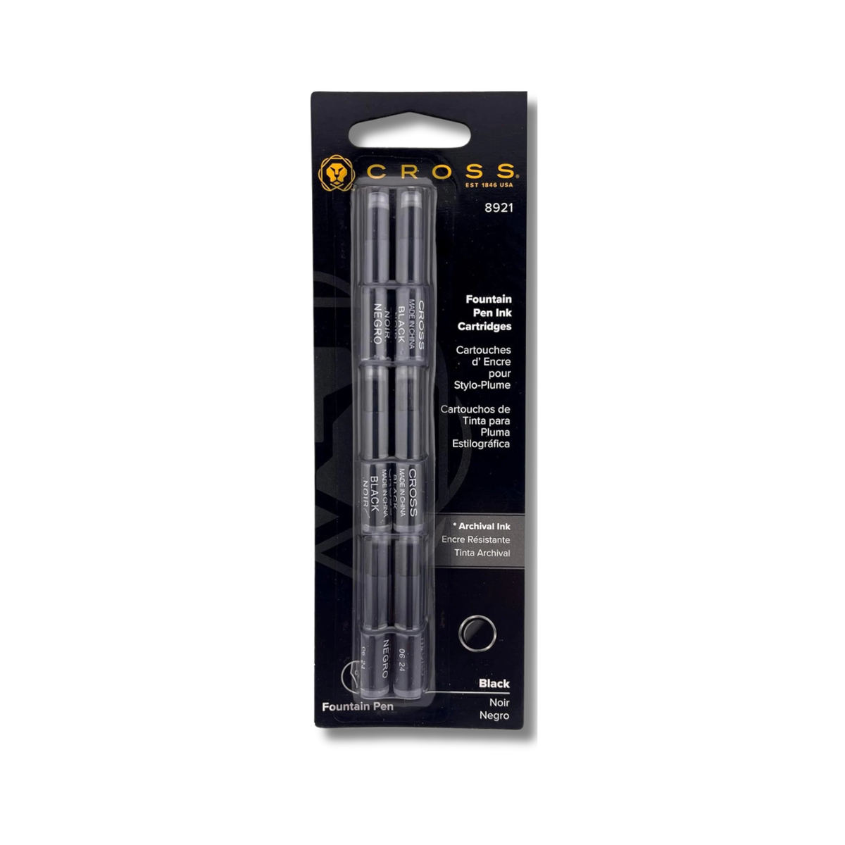 Cross Fountain Pen Ink Cartridges - Pack of 6