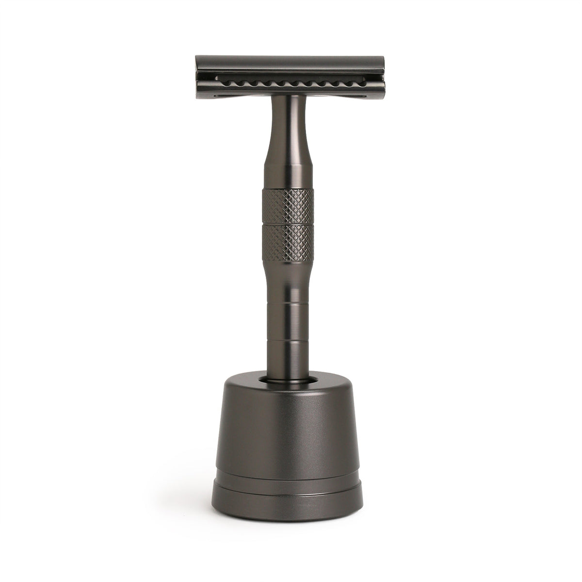 Daily Shaver Safety Razor and stand with charcoal finish
