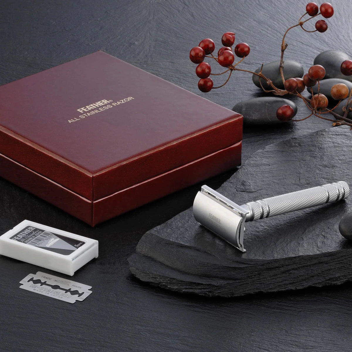 Feather AS‑D2 Stainless Steel Double Edge Razor