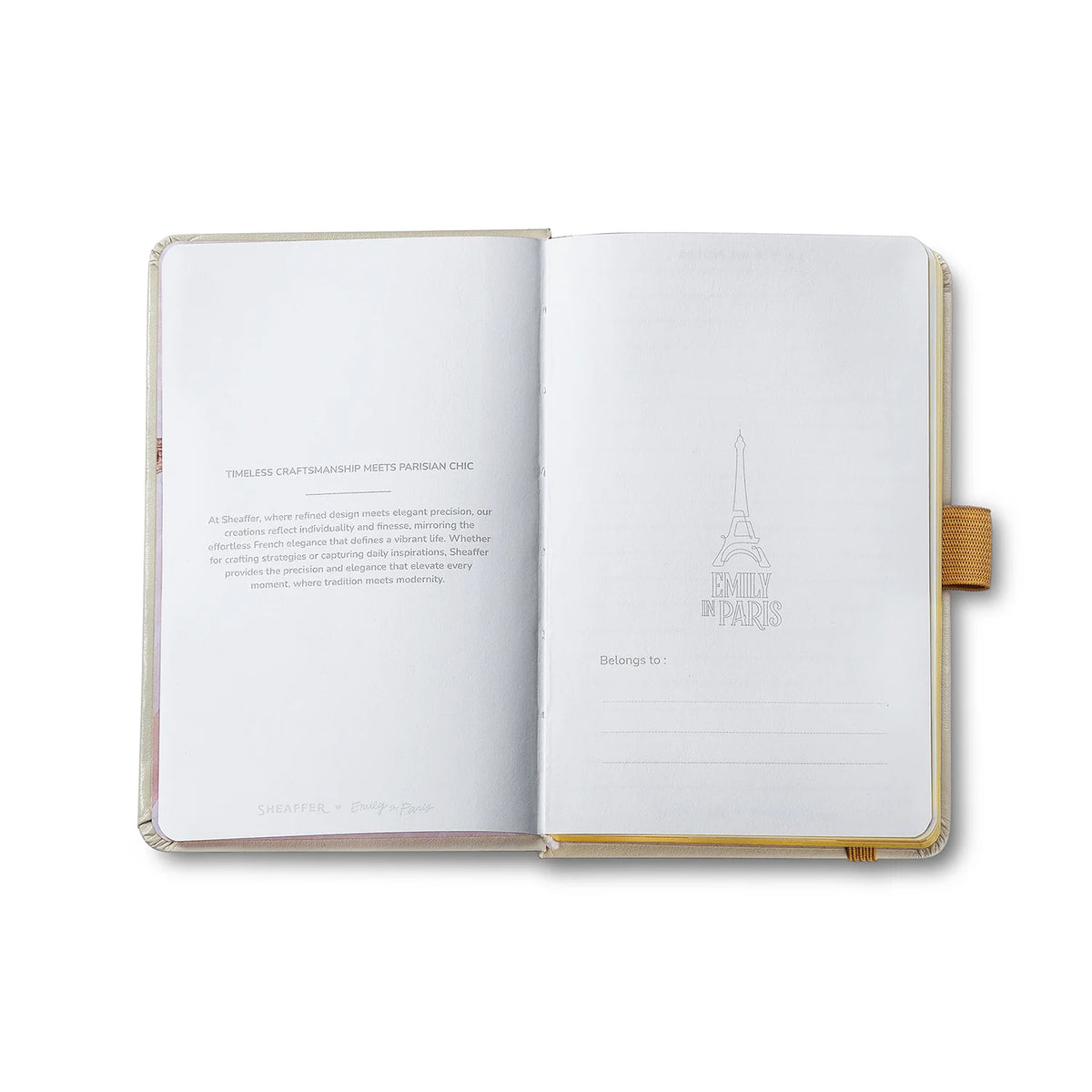 Sheaffer 100 Emily in Paris Gift Set Champagne Gold Ballpoint Pen and Hardbound Notebook