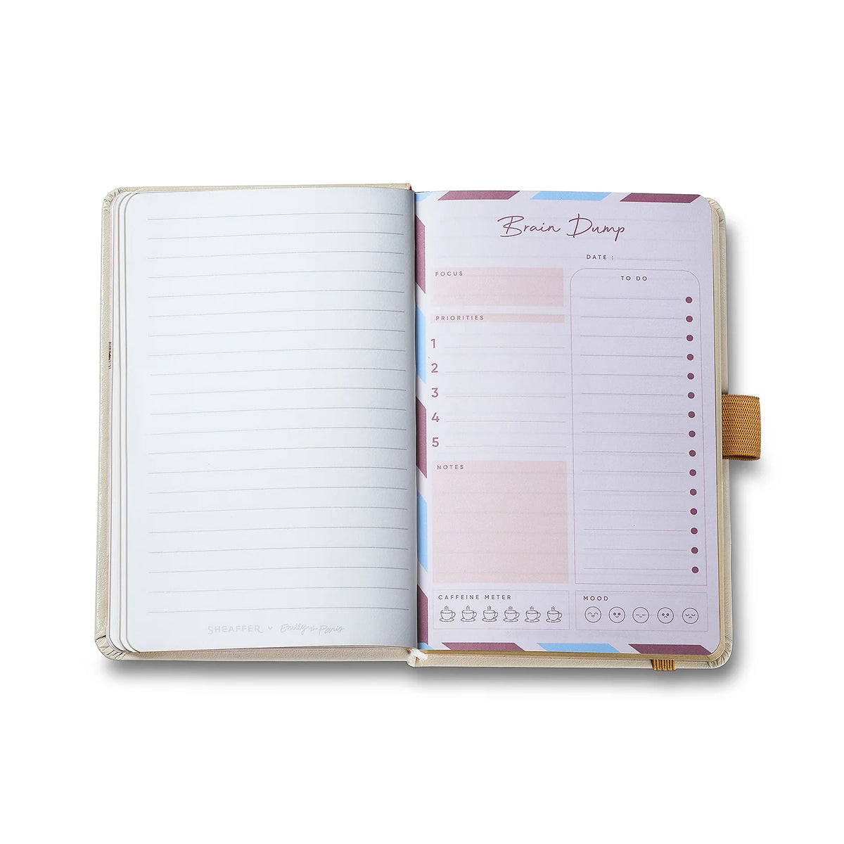 Sheaffer 100 Emily in Paris Gift Set Champagne Gold Ballpoint Pen and Hardbound Notebook