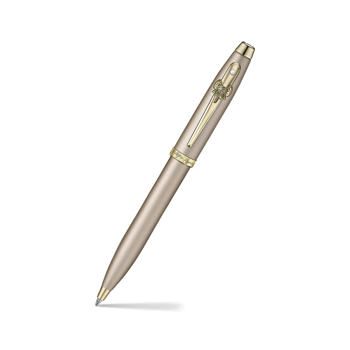 Sheaffer 100 Emily in Paris Gift Set Champagne Gold Ballpoint Pen and Hardbound Notebook