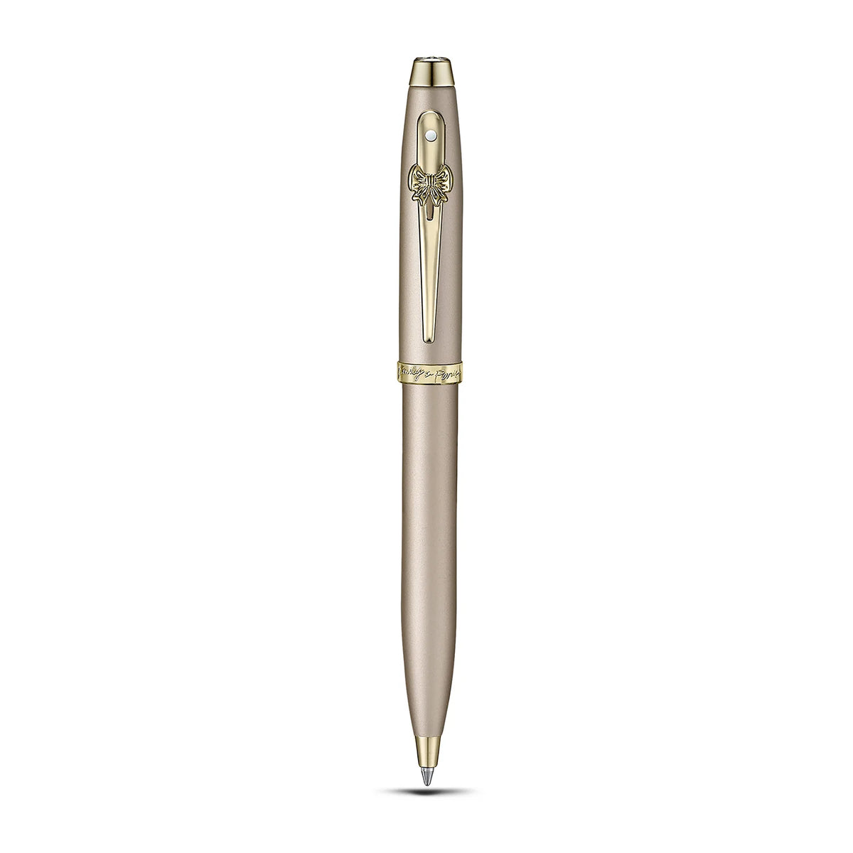 Sheaffer 100 Emily in Paris Gift Set Champagne Gold Ballpoint Pen and Hardbound Notebook