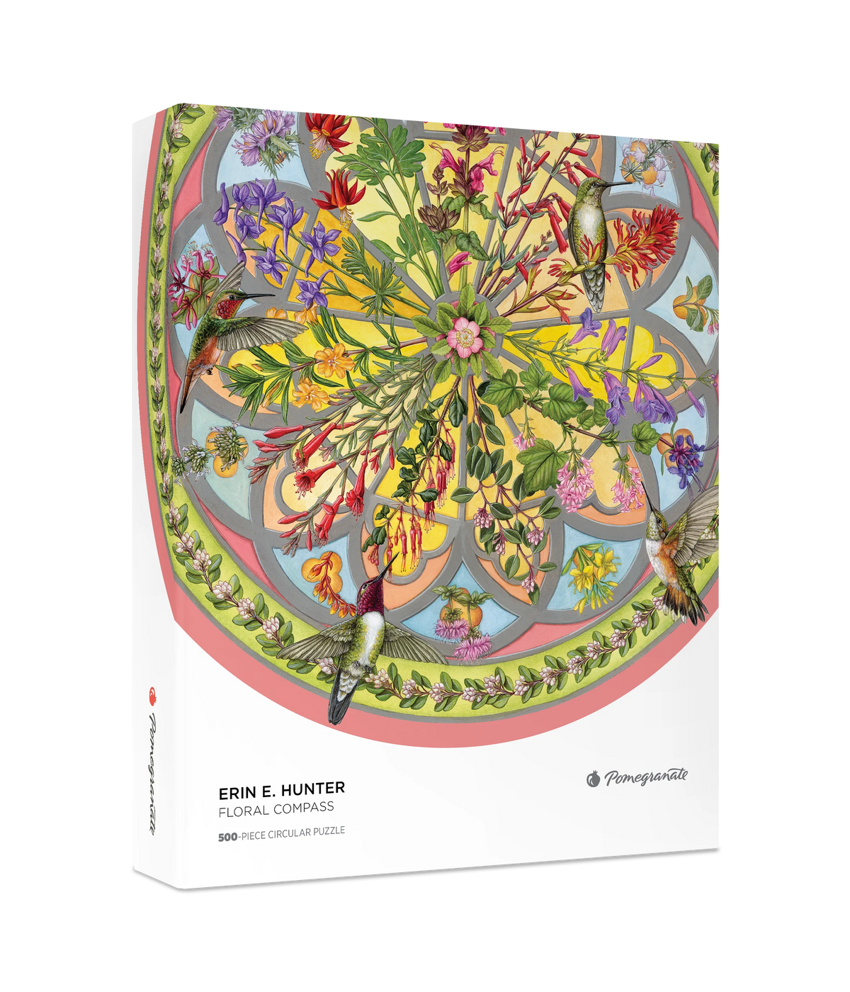 Pomegranate Erin E. Hunter's "Floral Compass" 500-Piece Puzzle