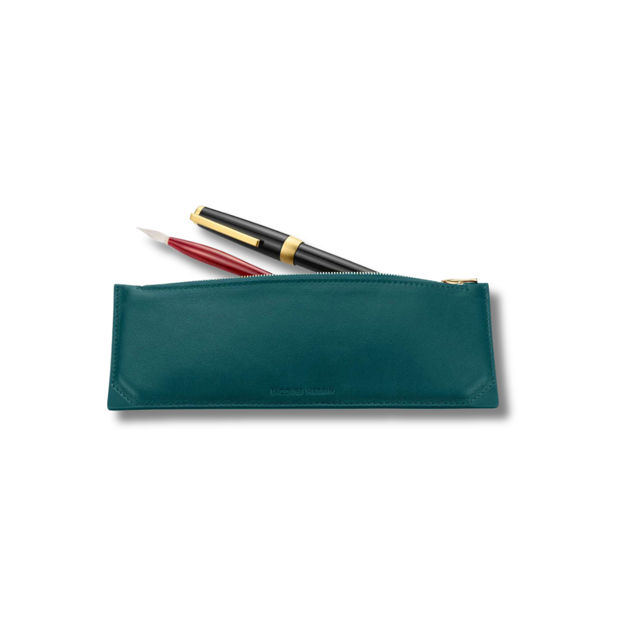 Jacques Herbin Prestige Leather Pencil Case Emerald