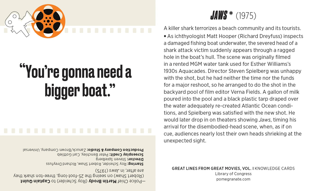 Pomegranate Great Lines from Great Movies, Vol. 1 Knowledge Cards