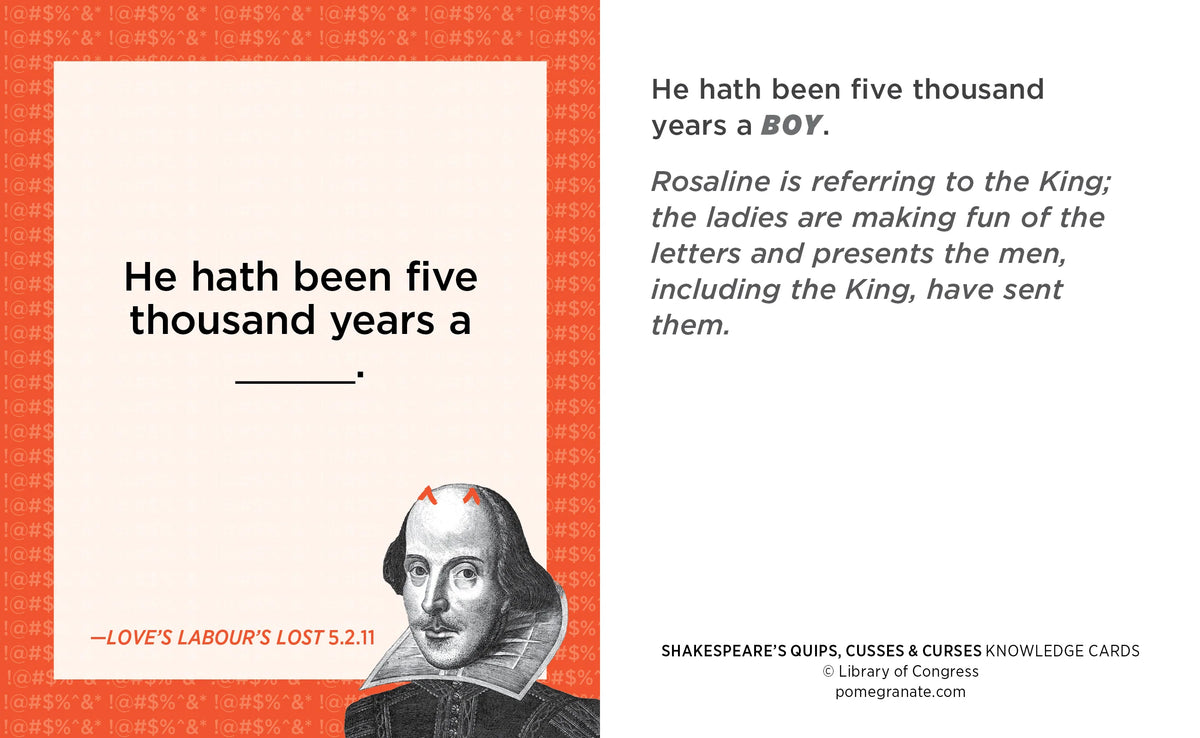 Pomegranate Shakespeare's Quips, Cusses & Curses Knowledge Cards