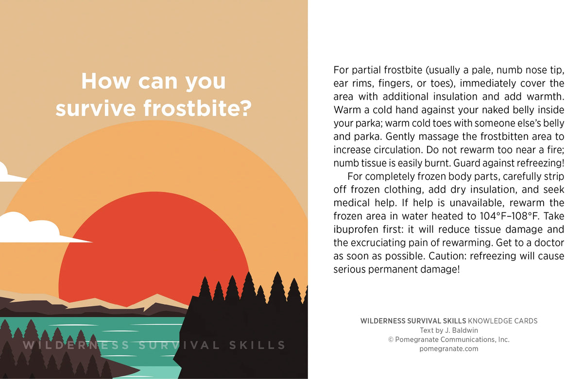Pomegranate Wilderness Survival Skills Knowledge Cards