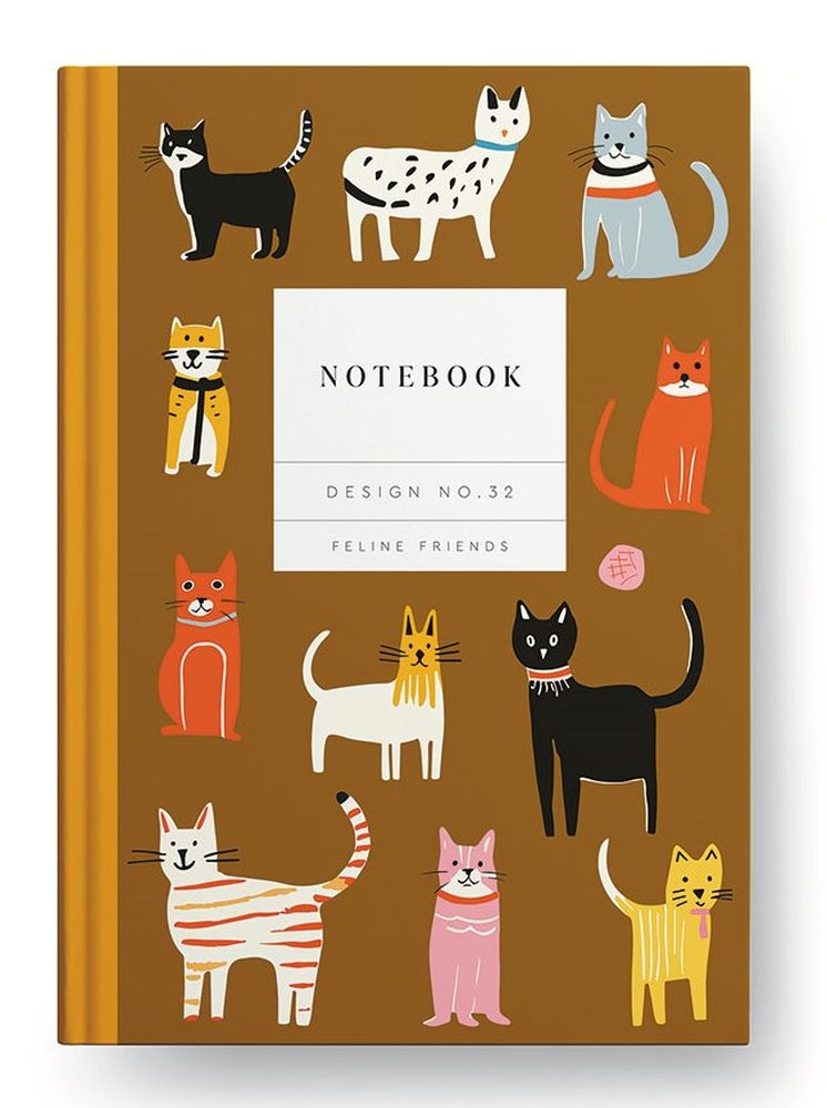 Ohh Deer Kaleido Premium A5 Notebook - Feline Friends
