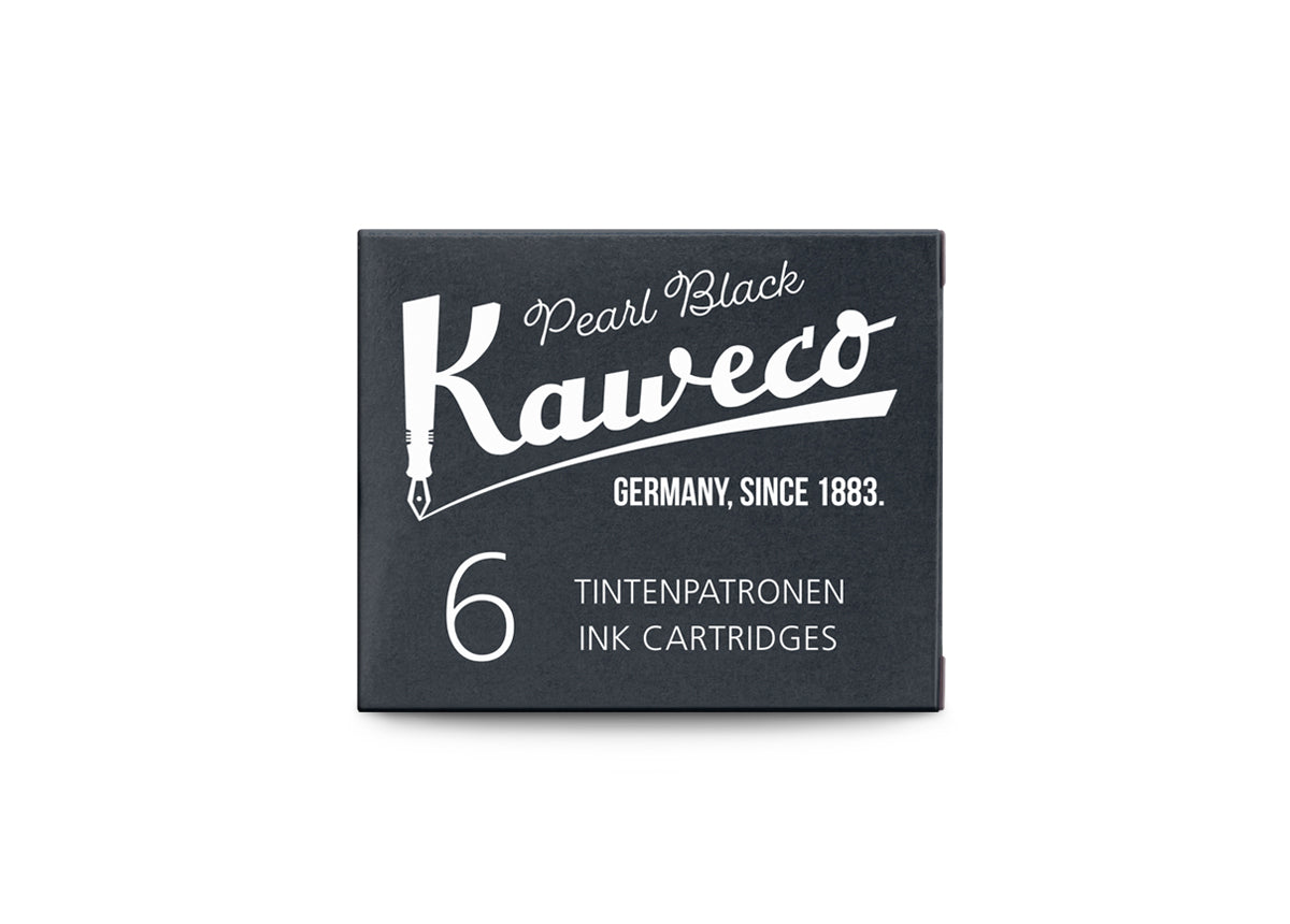 Pack of 6 black Kaweco ink cartridges