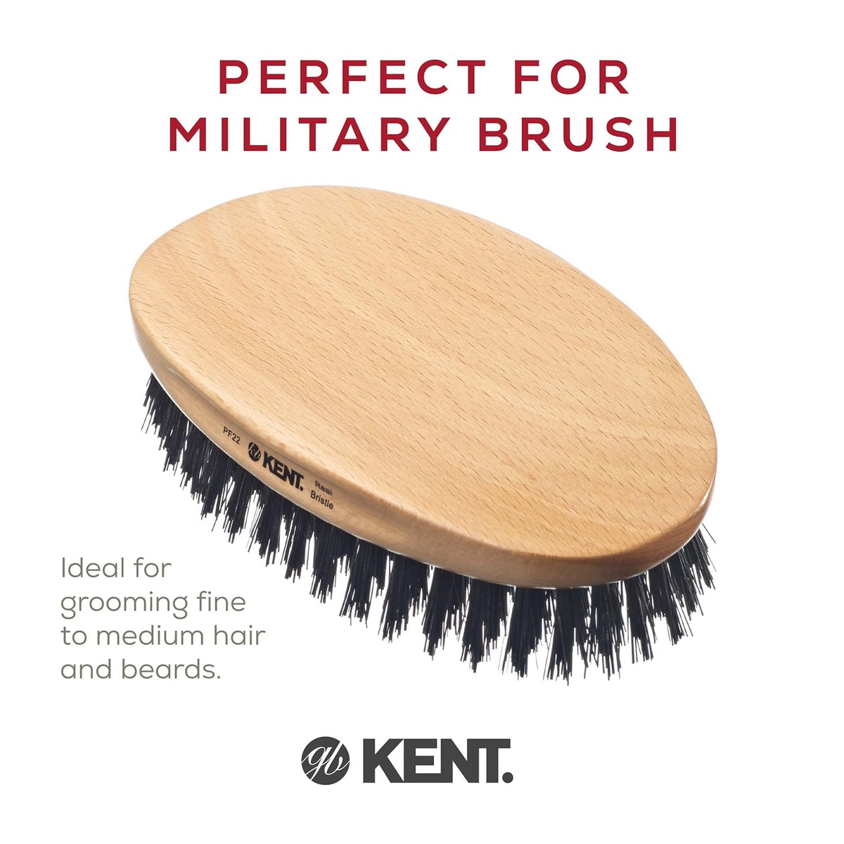 Kent Grooming Bristle Nylon Mix Military Style Brush