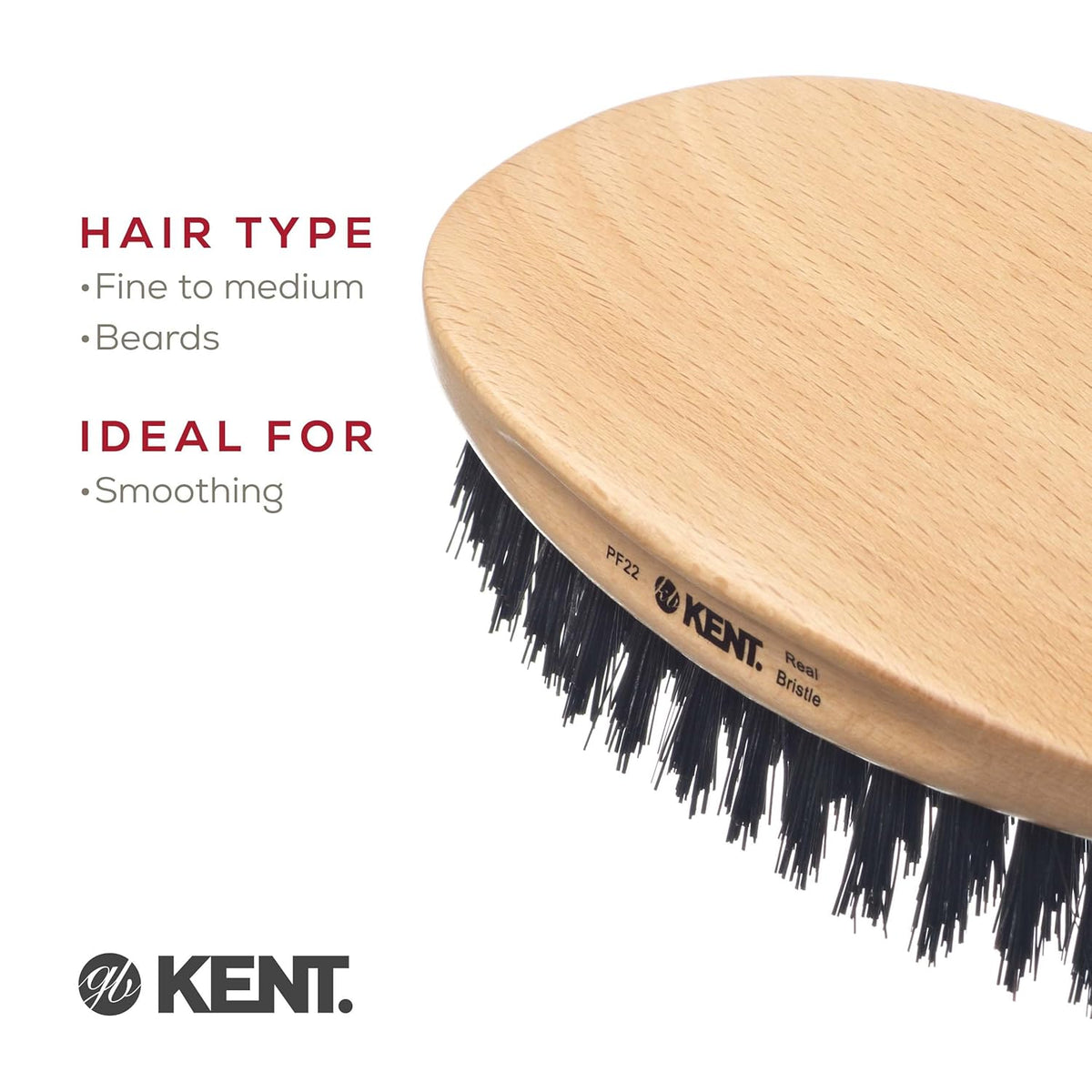 Kent Grooming Bristle Nylon Mix Military Style Brush