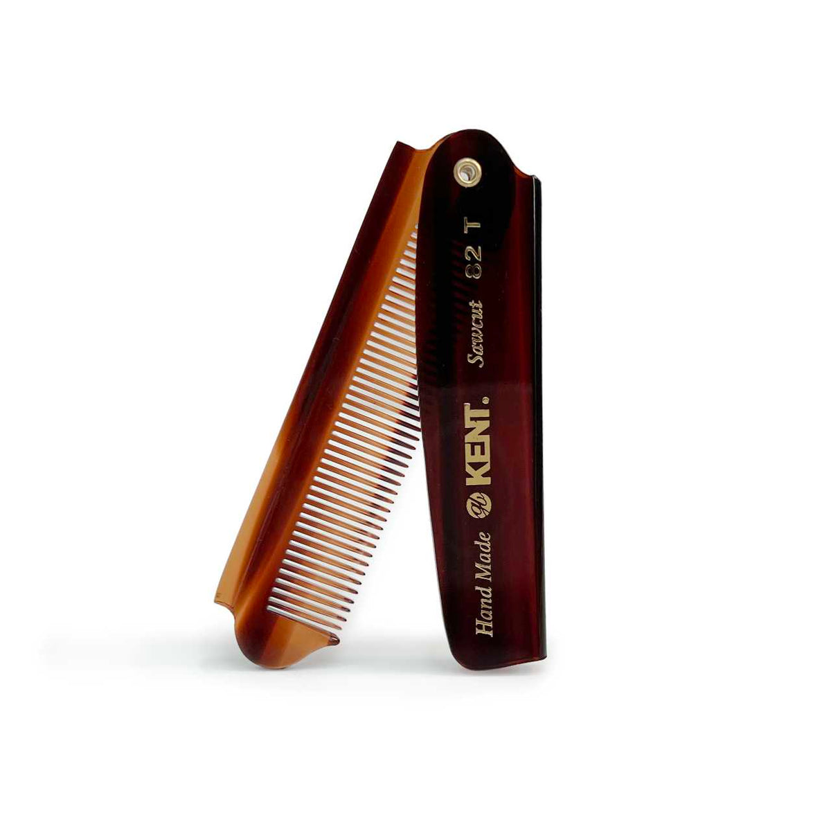 Folding comb by Kent in tortoise shell effect 