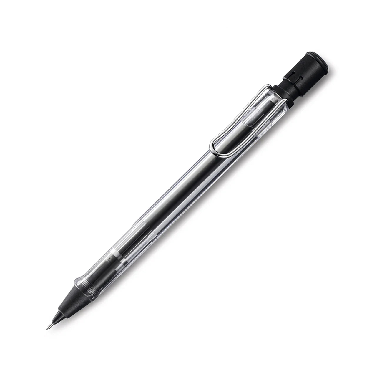 Black Lamy mechanical pencil on a white background