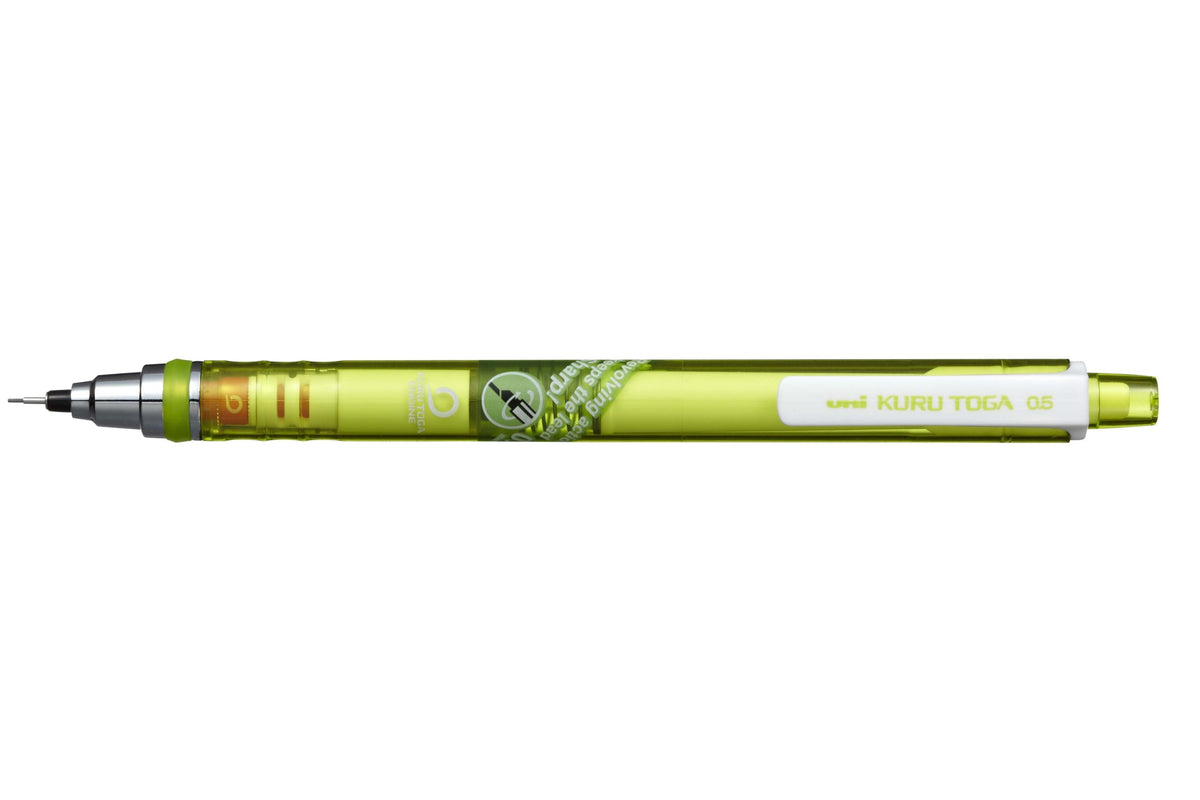 Green mechanical pencil on a white background