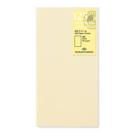 MD cream paper 025 refill for Traveler&#39;s notebook regular size has a crea coloured card-cover