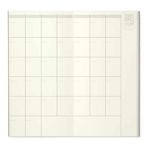 A regular inside spread from the 017 monthly diary refill showing the full month grid 