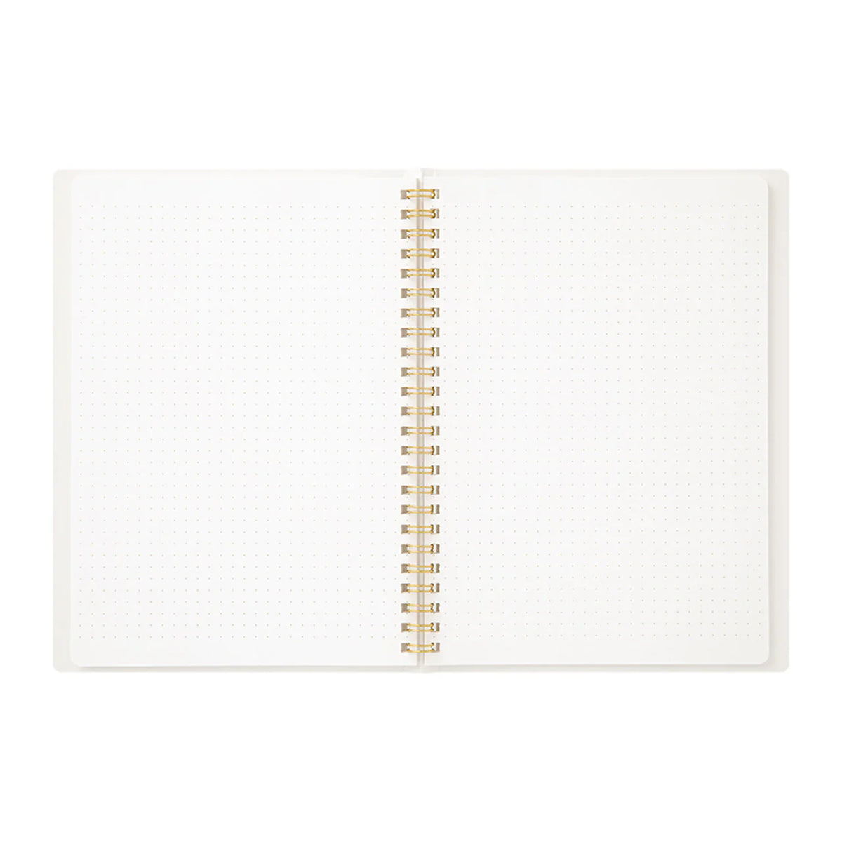 Midori A5 Dot Ruled Colour Ring Note Book - White