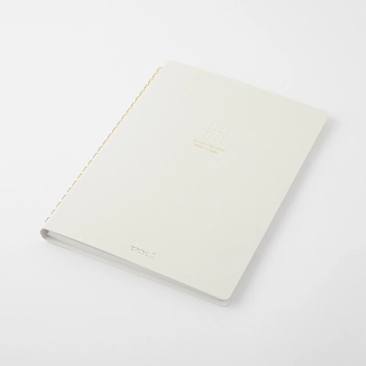 Midori A5 Dot Ruled Colour Ring Note Book - White
