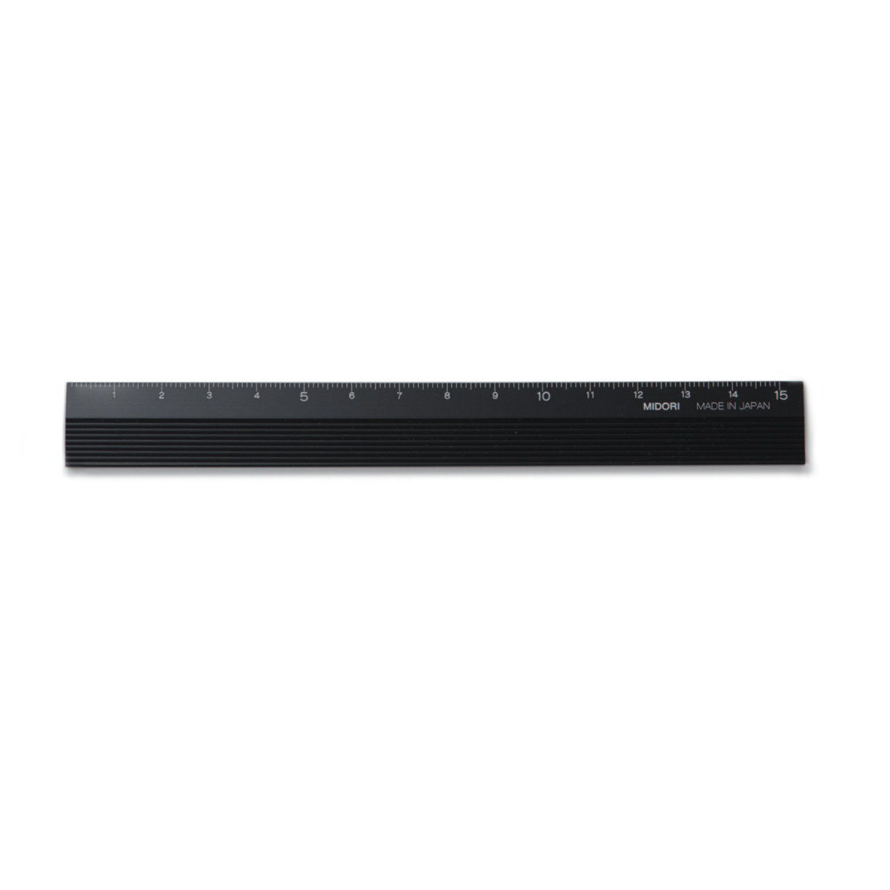 15cm aluminium ruler with horizontal rules on one side for grip