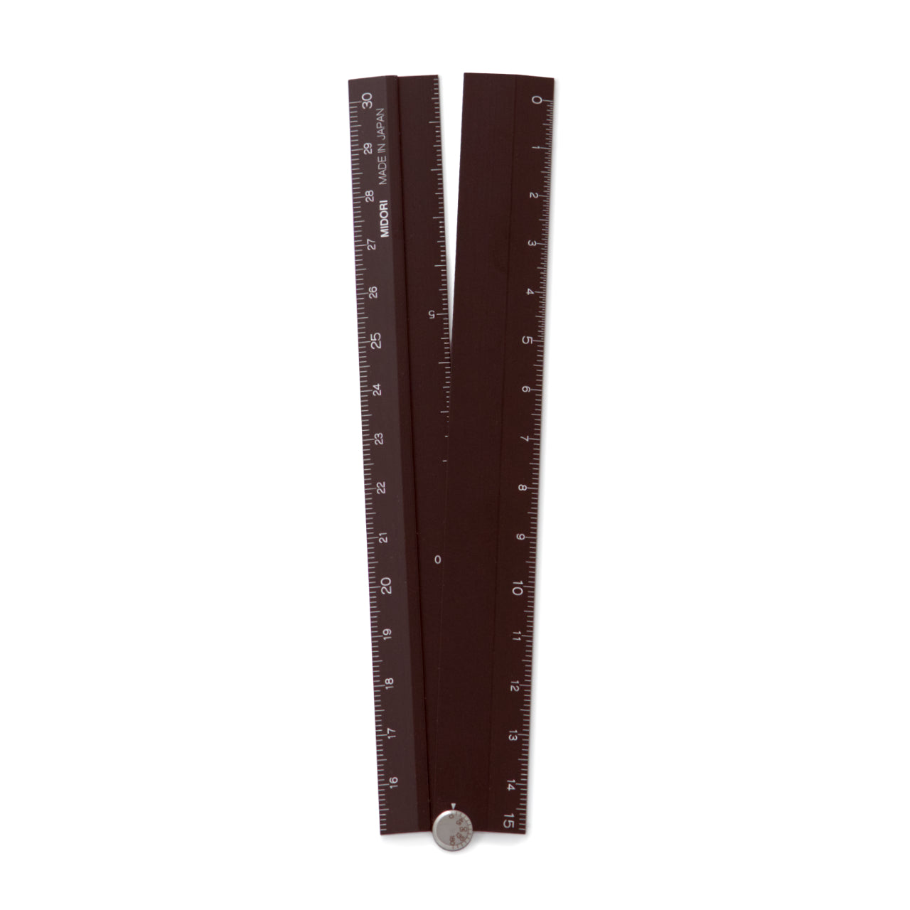 Peri Folding Ruler Midori Aluminium Multi-Ruler 30cm | The Stray Whisker | Blackheath