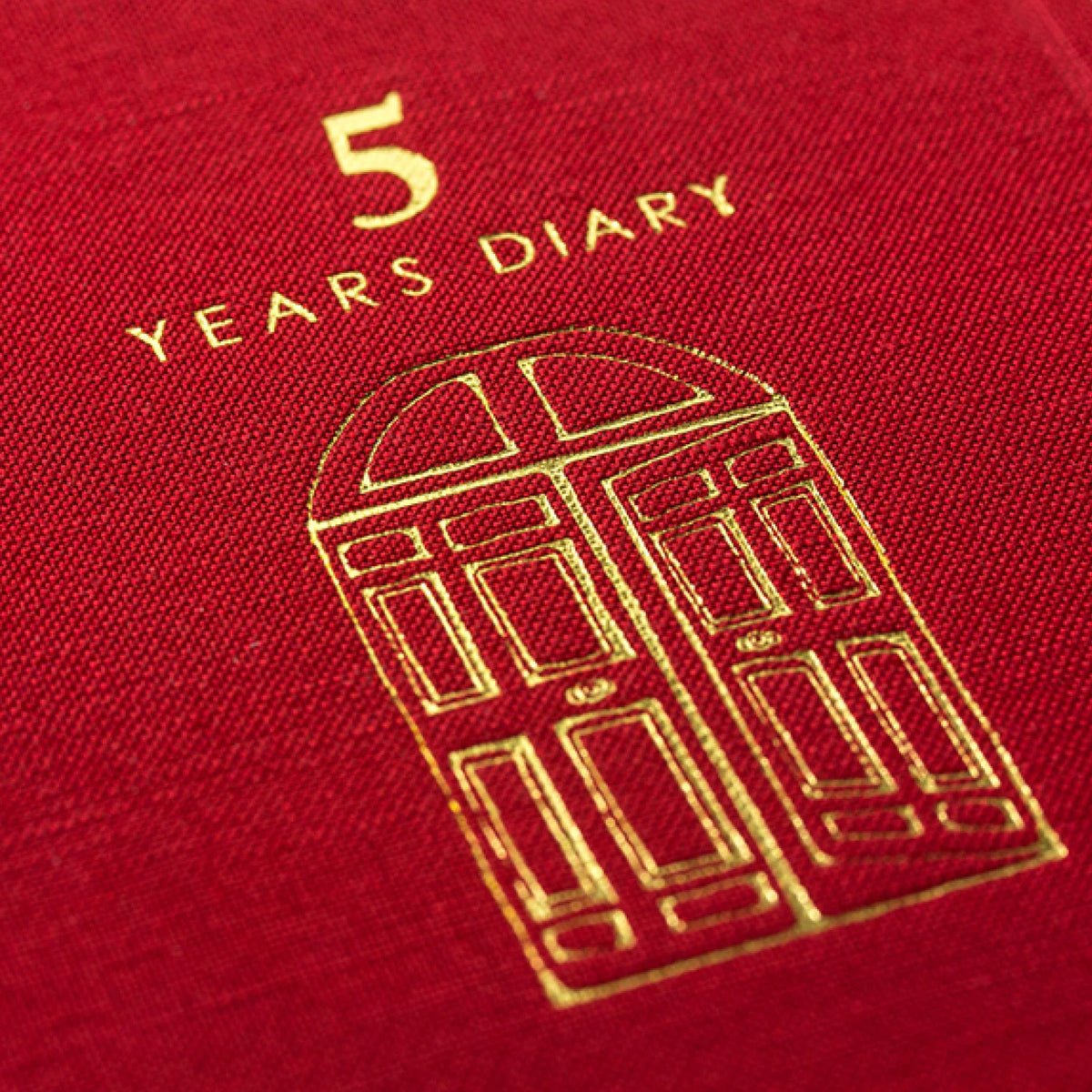 Midori 5 Year Diary Gate - Red