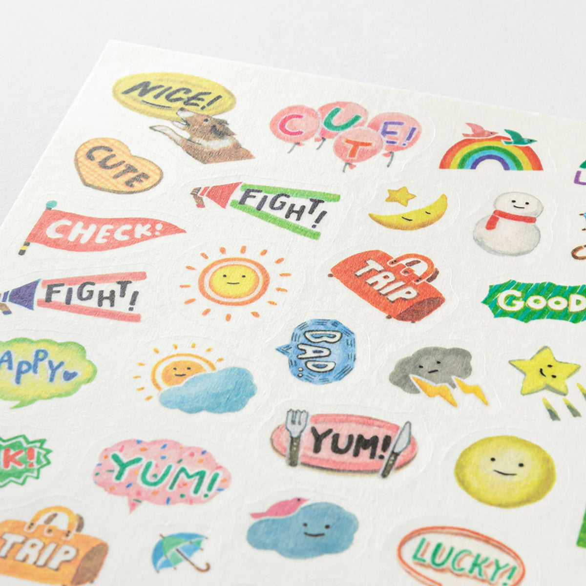 Midori Yuru Log Planner Sticker Sheet - 1 Sheet