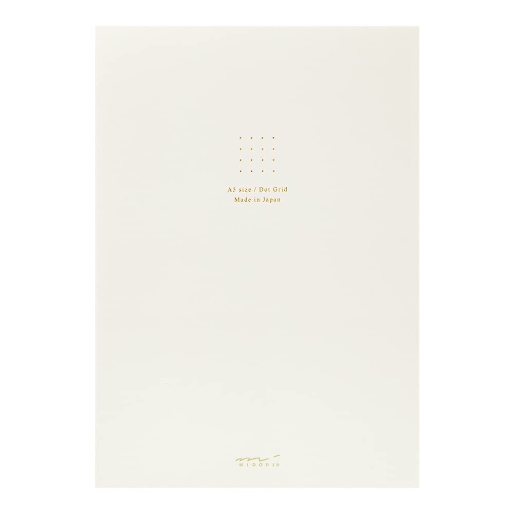 Midori A5 Dot Ruled Colour Paper Pad - White