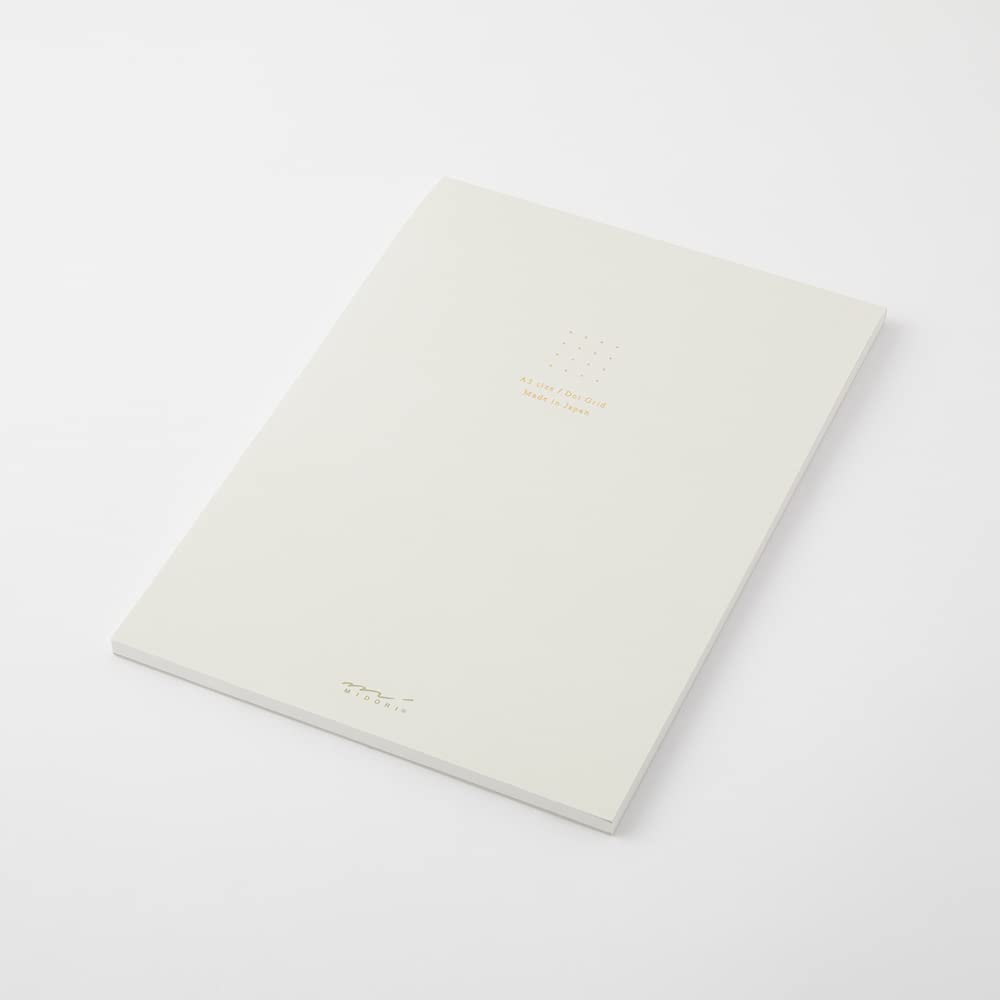 Midori A5 Dot Ruled Colour Paper Pad - White
