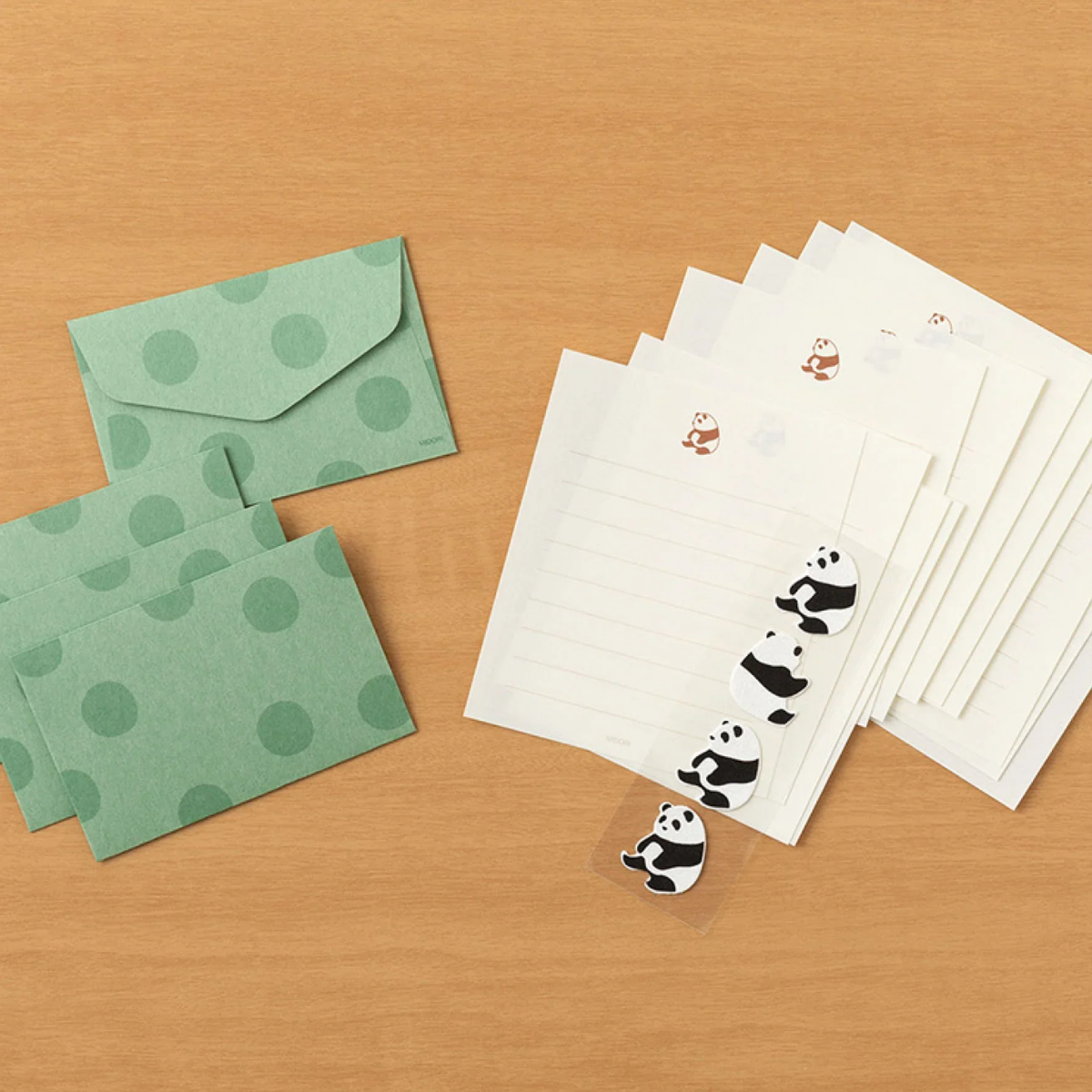 Midori Animal Sticker Mini Letter Set - Panda