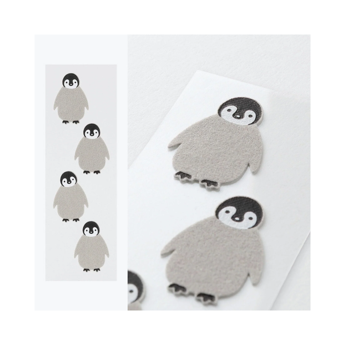 Midori Animal Sticker Mini Letter Set - Penguin