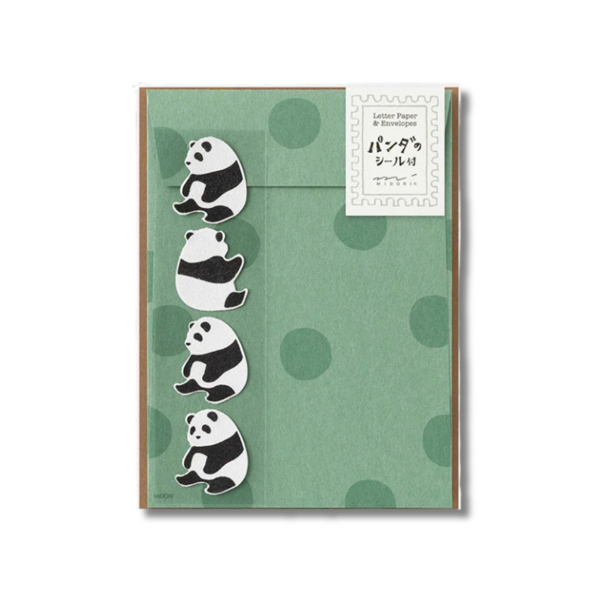 Midori Letter Set with Fluffy Animal Stickers - Panda