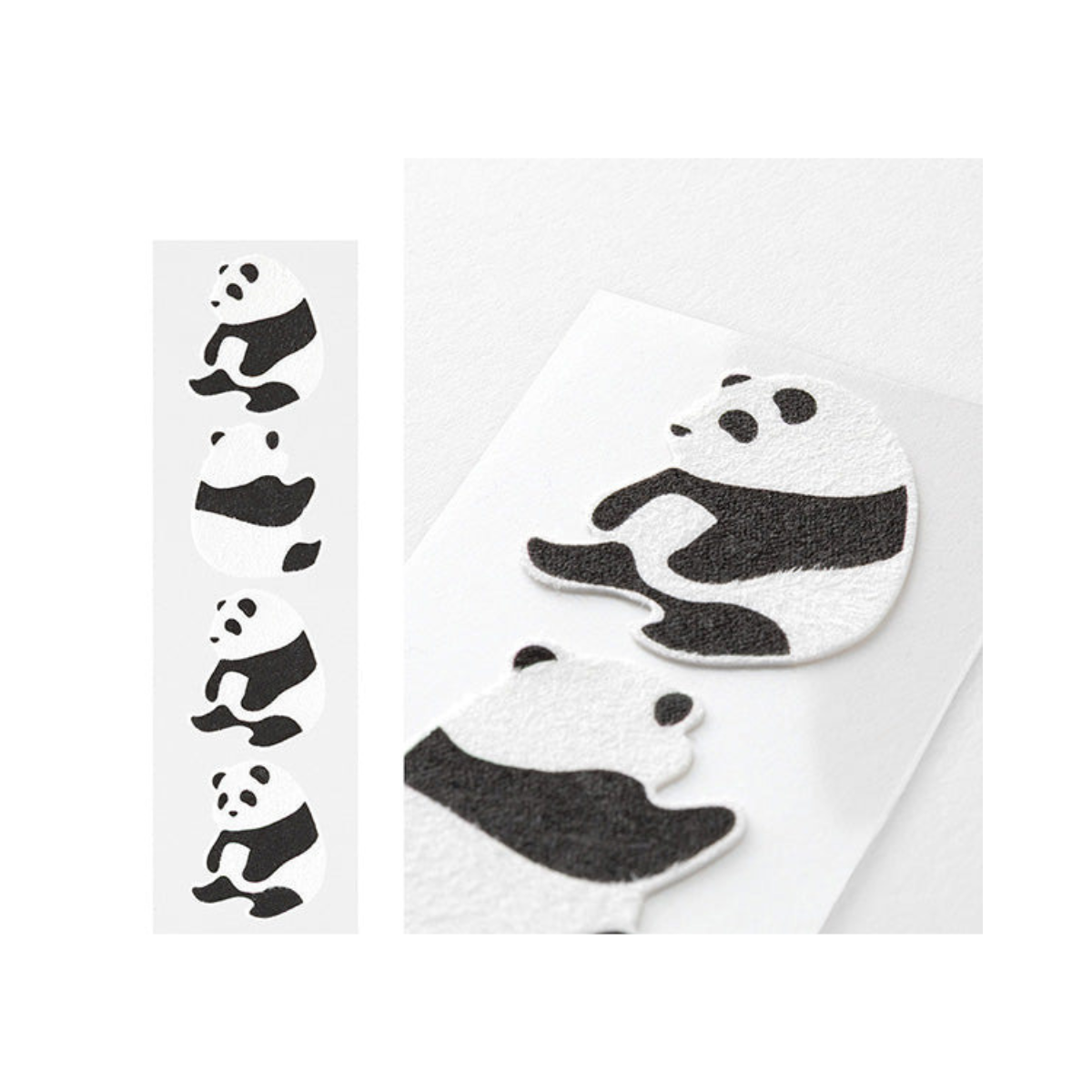 Midori Letter Set with Fluffy Animal Stickers - Panda