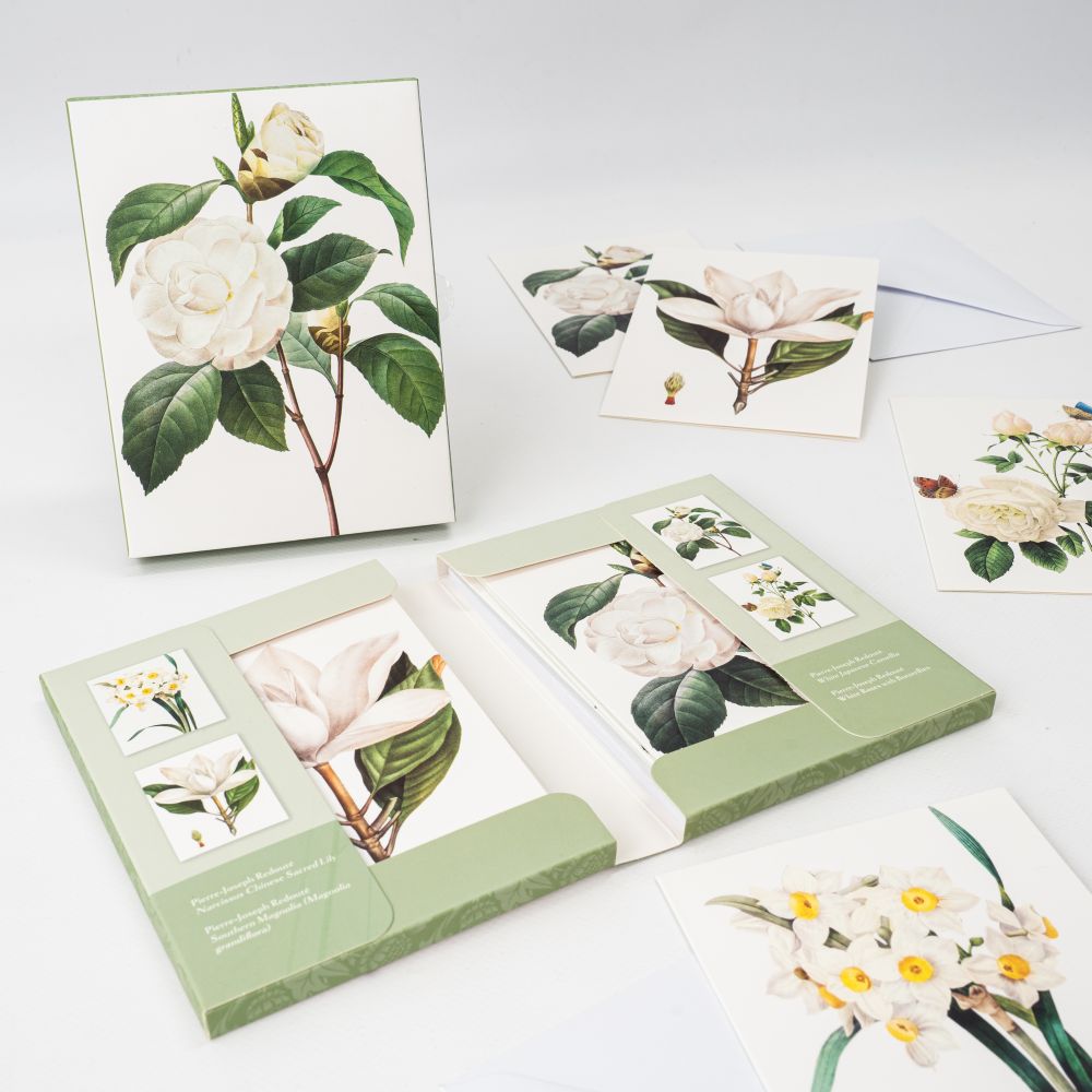Nelson Line White Blossoms Notecard Wallet