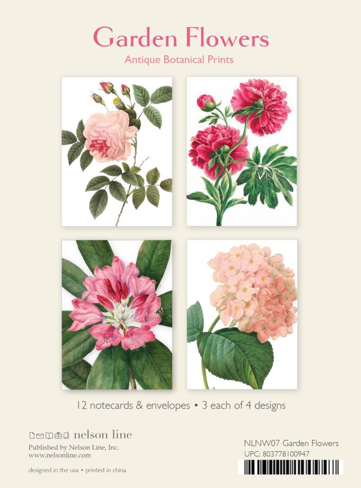 Nelson Line Garden Flowers Notecard Wallet