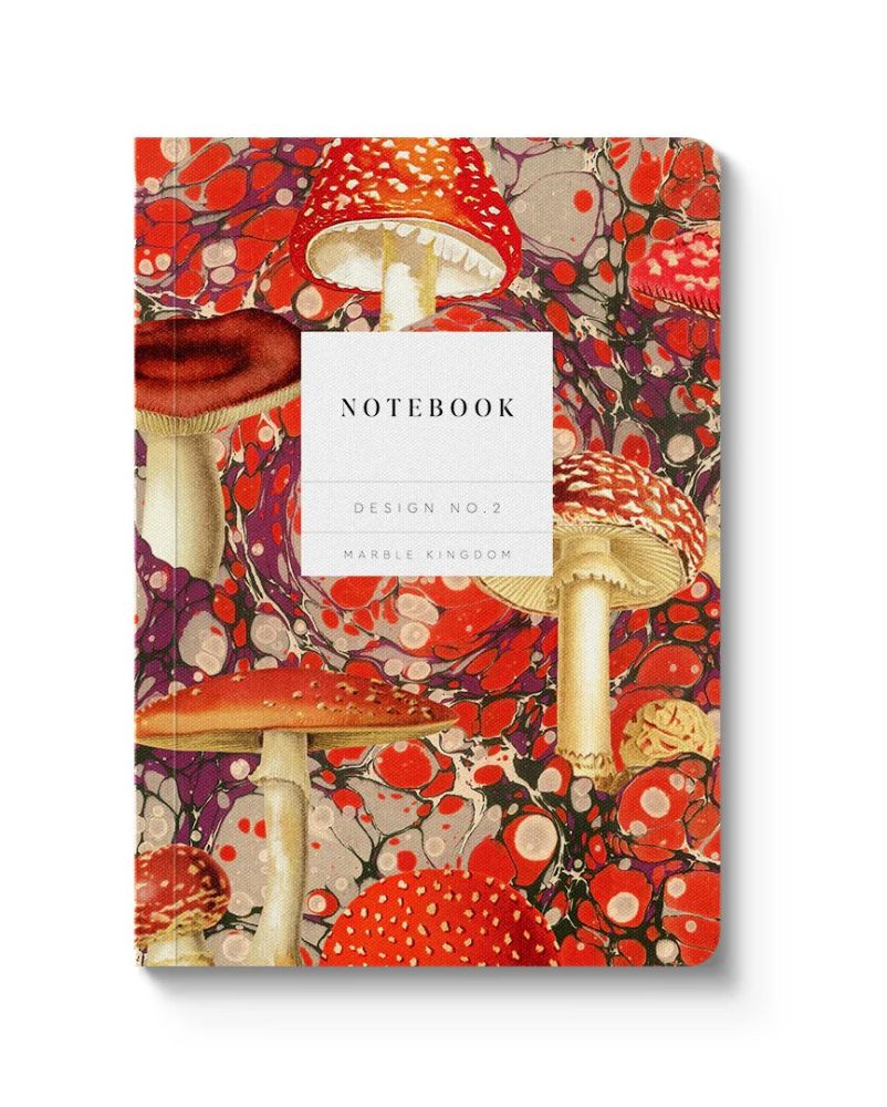 Ohh Deer A6 Premium Paperback Notebook - Marble Fungi