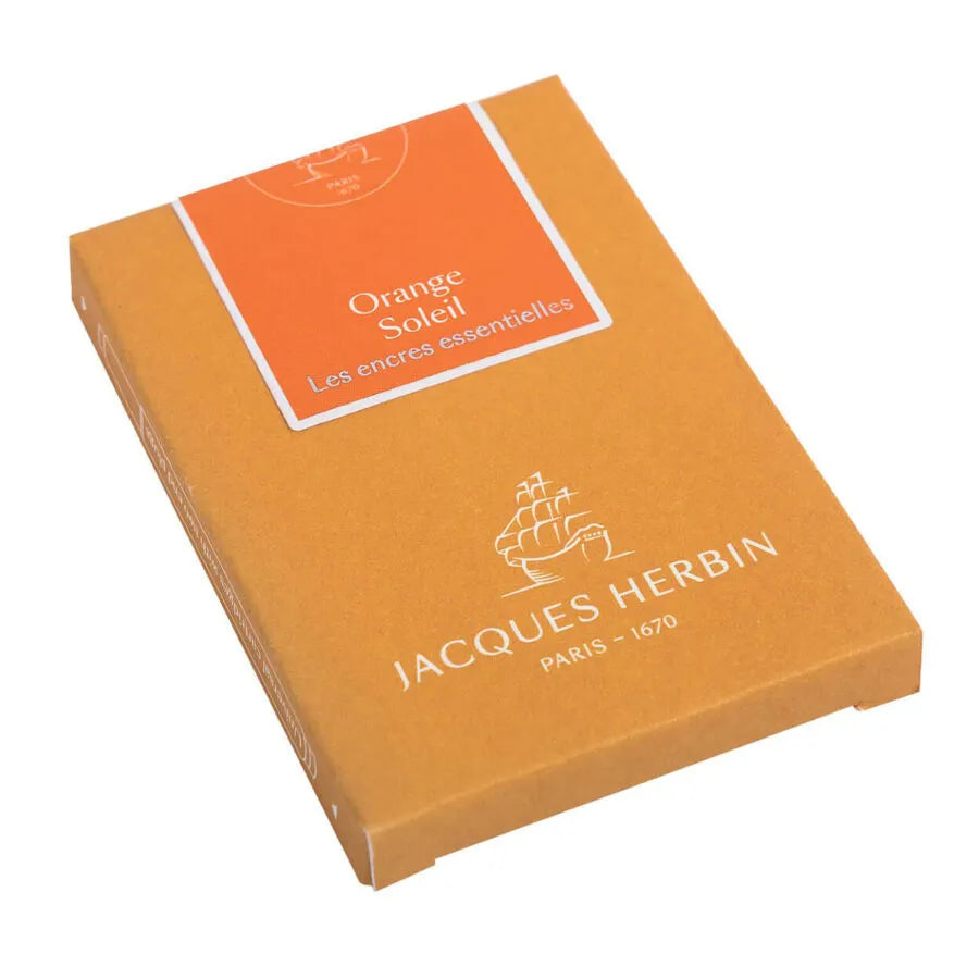 Orange packaging box with Jacques Herbin branding on a white background
