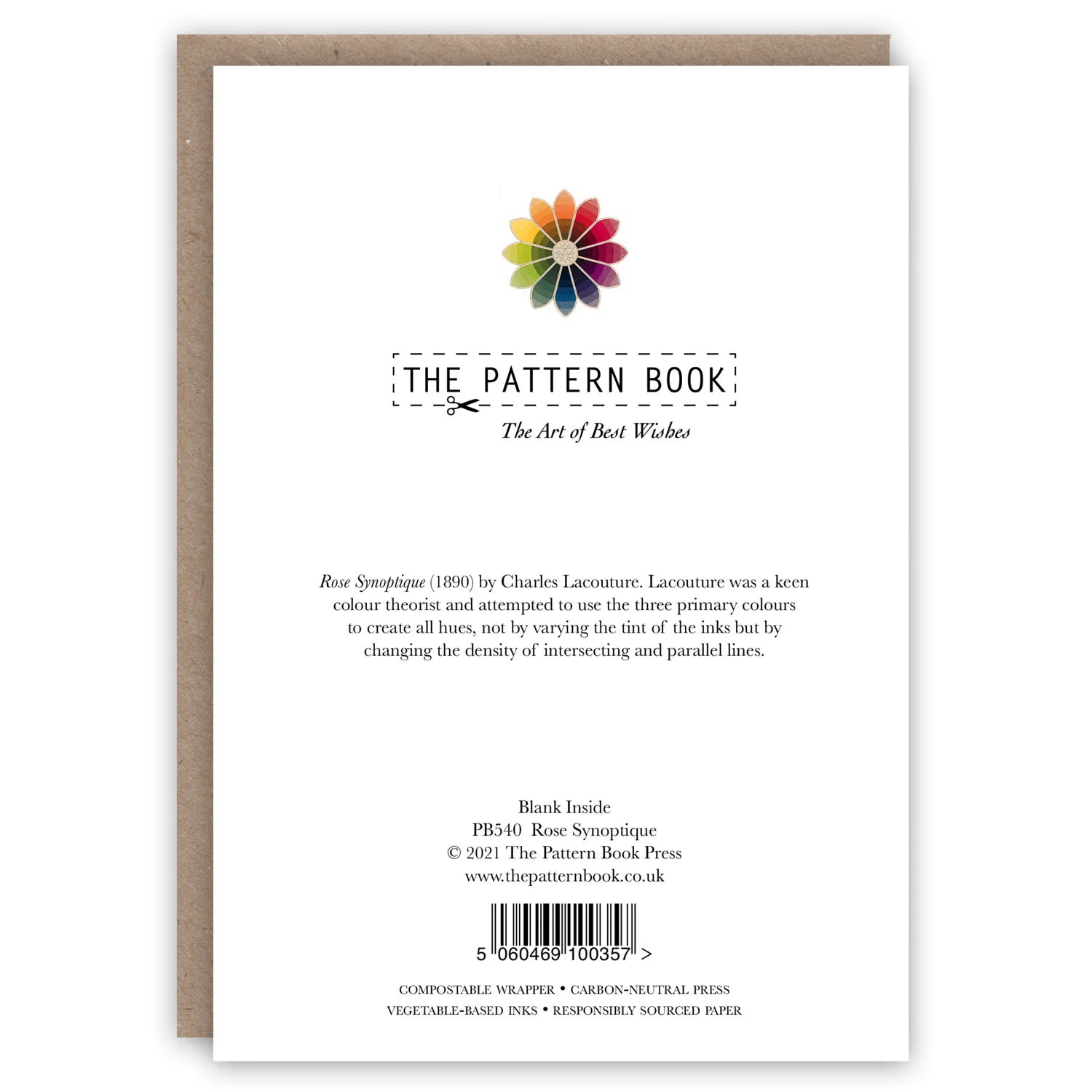 Color swatch chart with a flower design on a white background