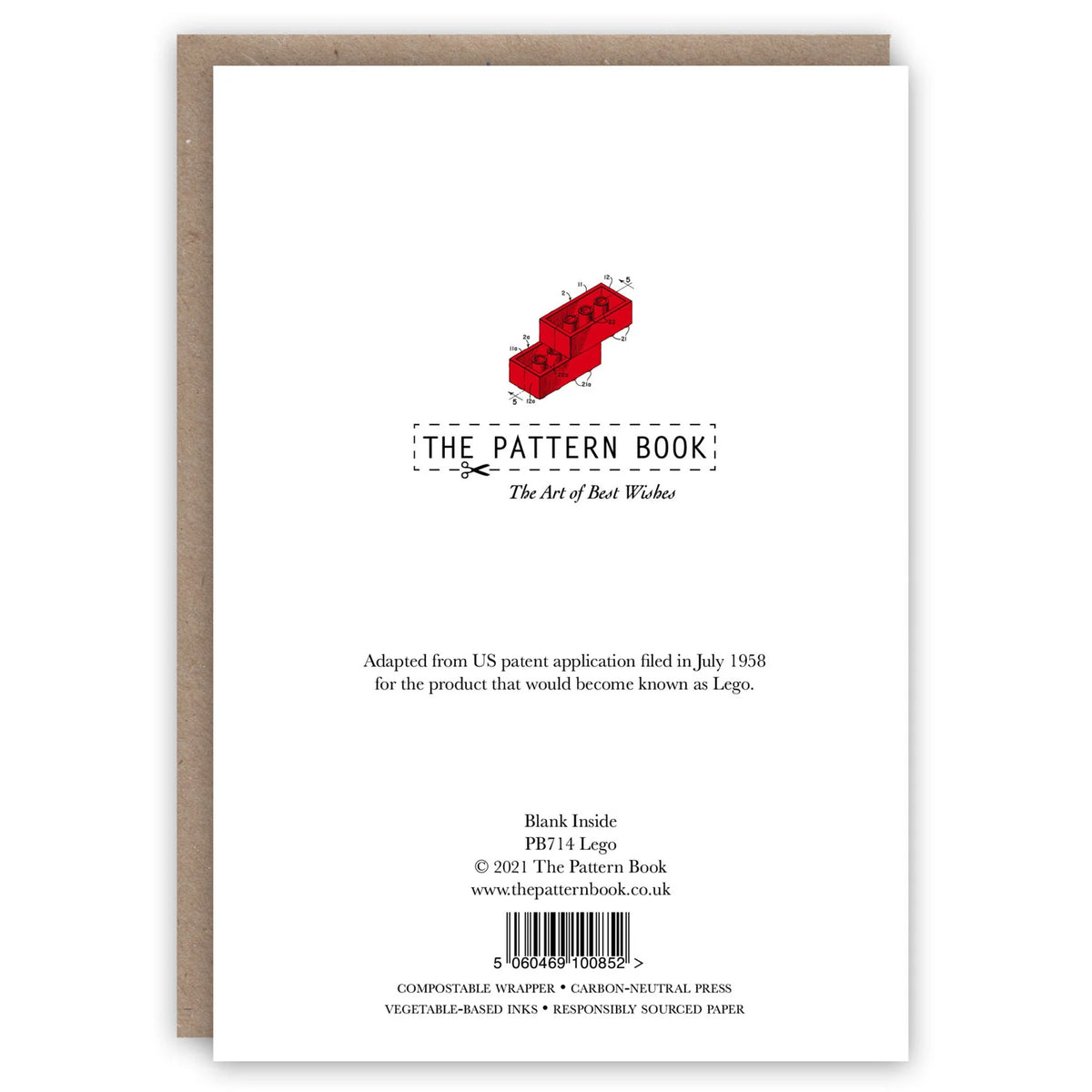 The Pattern Book Card - Lego Patent