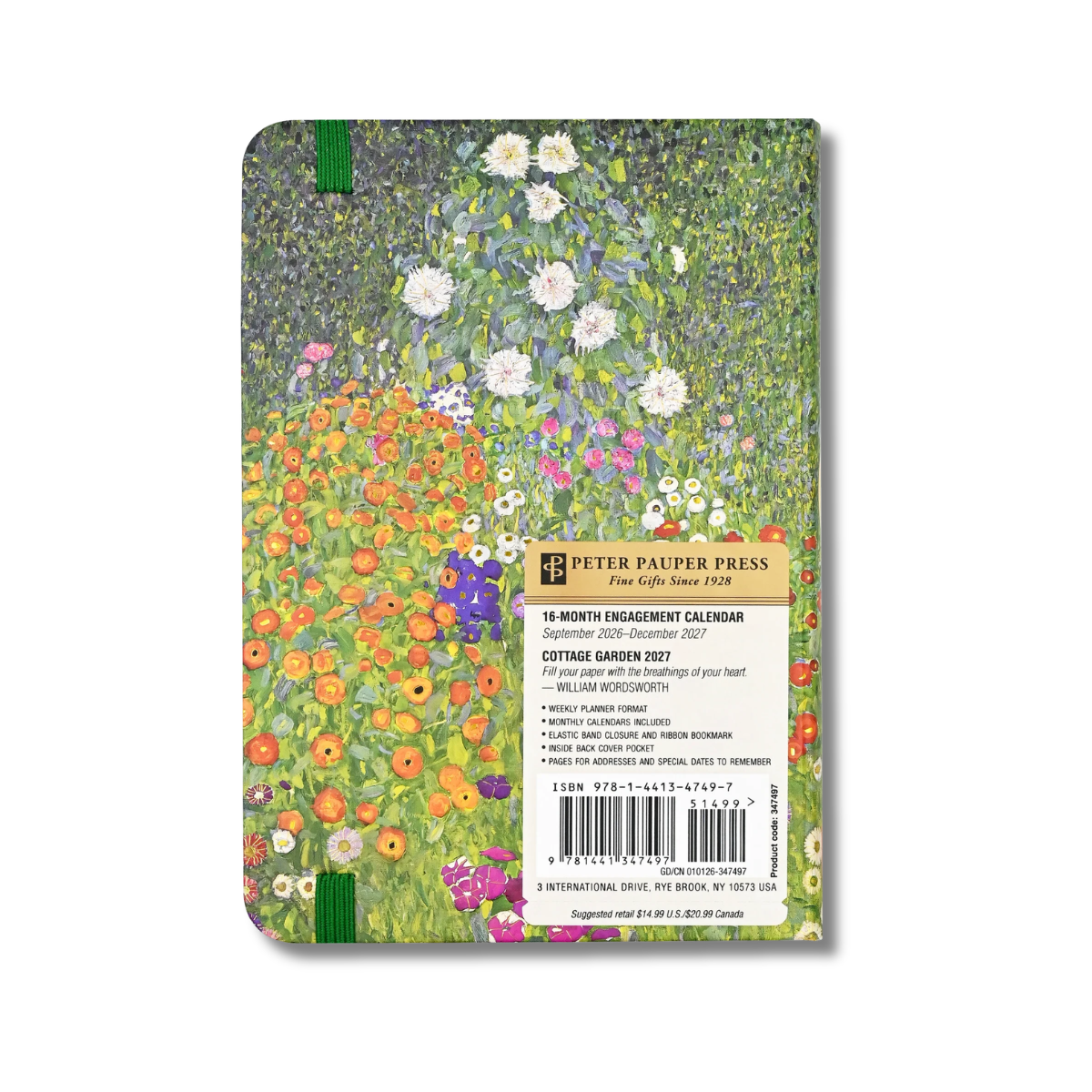 Peter Pauper Press 2027 Cottage Garden Weekly Planner