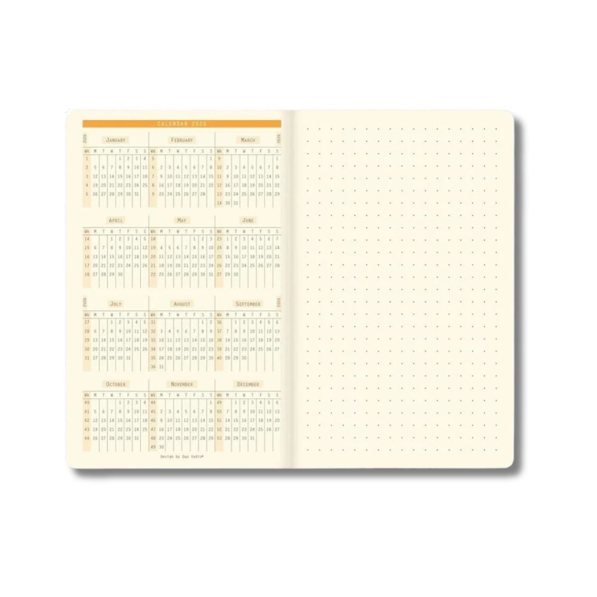 Rhodia 2026 Monthly Diary 7.5 x 12cm