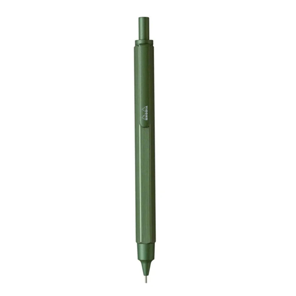 Green pen on a white background