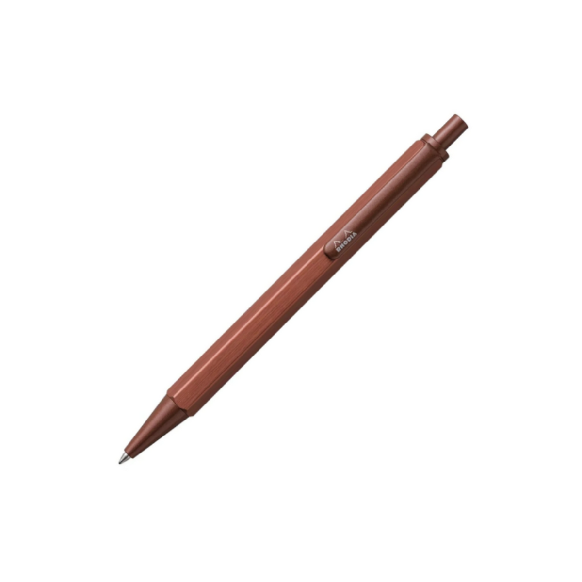 Brown pen on a white background